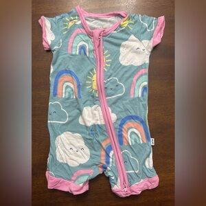 Little Sleepies Pink and Blue Rainbow shortie
